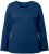 Ulla Popken Basic Round Neck Long Sleeve Slim Fit Cotton Tee Dark Blue - T-shirts - 