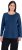 Ulla Popken Basic Round Neck Long Sleeve Slim Fit Cotton Tee Dark Blue - T-shirts - 