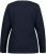 Ulla Popken Basic Round Neck Long Sleeve Slim Fit Cotton Tee Navy Blue - T-shirts - 