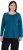 Ulla Popken Basic Round Neck Long Sleeve Slim Fit Cotton Tee Cerulean - T-shirts - 