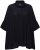 Ulla Popken Sparkling Draped Collared Tee Navy Blue - T-shirts imprimés pour femme - 
