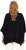 Ulla Popken Sparkling Draped Collared Tee Navy Blue - T-shirts imprimés pour femme - 