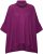 Ulla Popken Sparkling Draped Collared Tee Mulberry - T-shirts imprimés pour femme - 