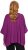 Ulla Popken Sparkling Draped Collared Tee Mulberry - T-shirts imprimés pour femme - 