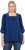 Ulla Popken Embroidered Detail 3/4 Sleeve Tee Dark Blue - T-shirts imprimés pour femme - 