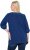 Ulla Popken Embroidered Detail 3/4 Sleeve Tee Dark Blue - T-shirts imprimés pour femme - 