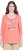 Ulla Popken Make It Amazing 3/4 Sleeve Graphic Tee Coral - T-shirts imprimés pour femme - 