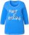 Ulla Popken Make It Amazing 3/4 Sleeve Graphic Tee Pacific Blue - T-shirts imprimés pour femme - 