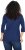 Ulla Popken Smile Rhinestone 3/4 Sleeve Graphic Tee Ink Blue - T-shirts imprimés pour femme - 