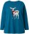 Ulla Popken Fawn Long Sleeve Graphic Tee Teal - T-shirts imprimés pour femme - 