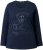 Ulla Popken Holiday Long Sleeve Graphic Tee Navy Blue - T-shirts imprimés pour femme - 
