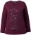 Ulla Popken Holiday Long Sleeve Graphic Tee Plum - T-shirts imprimés pour femme - 