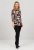 Scandinavian Caramel Flowers Blouse Purple and Brown - T-shirts imprimés pour femme - 