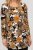 Scandinavian Caramel Flower Petals Tunic Orange and Brown - T-shirts imprimés pour femme - 