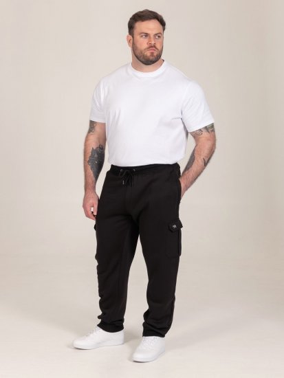 D555 Dexter 1 Cargo Jogger With Bear Embroidery Noir - Pantalons/shorts de survêtement - Survêtement/jogging grandes tailles