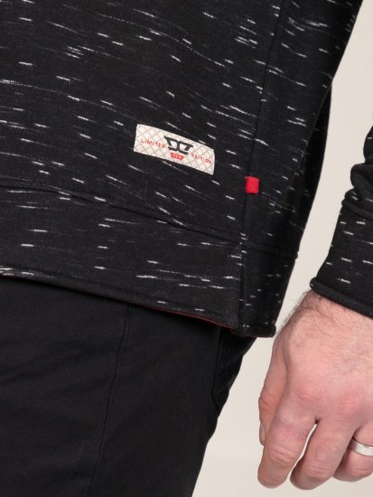D555 Chandler Reno 1/4 Zip Neck Sweatshirt With Bear Logo Noir - Sweatshirts & hoodies - Sweatshirts/Hoodies grande taille homme