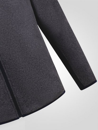 D555 Conrad Detachable Hood Bonded Fleece Zip Through Hoody TALL Bleu marine - TALL sweatshirts - Sweats et hoodies TALL