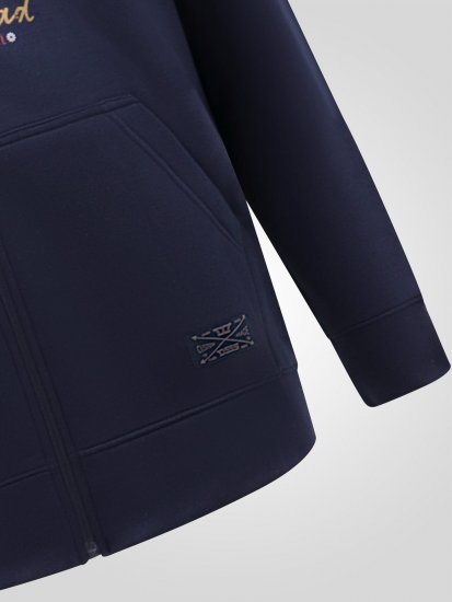 D555 Hector Adventurer Printed Zip Through Hoody Bleu marine - Sweatshirts & hoodies - Sweatshirts/Hoodies grande taille homme