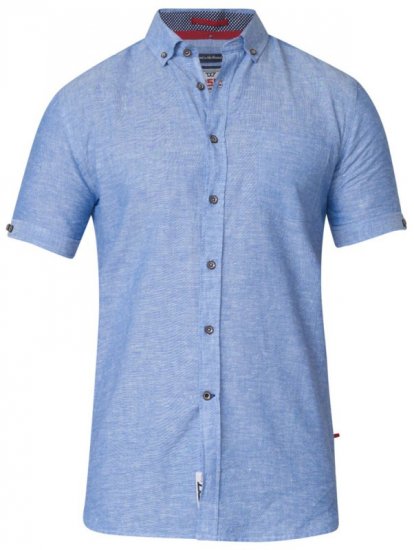 D555 Eric Linen Short Sleeve Shirt - Chemises - Chemises Grandes Tailles Hommes