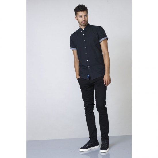 D555 Kevin Oxford Shirt Black - Chemises - Chemises Grandes Tailles Hommes
