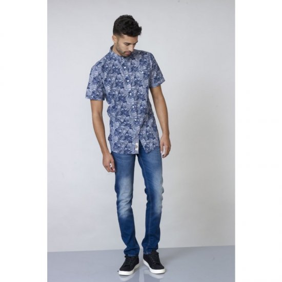 D555 Sheldon Hawaii Shirt Navy - Chemises - Chemises Grandes Tailles Hommes