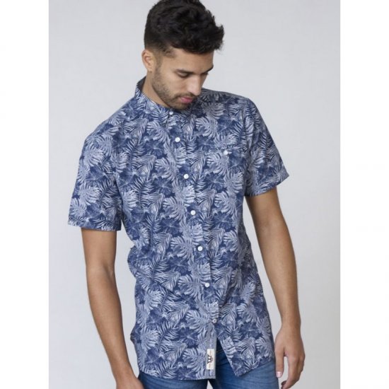 D555 Sheldon Hawaii Shirt Navy - Chemises - Chemises Grandes Tailles Hommes