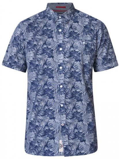 D555 Sheldon Hawaii Shirt Navy - Chemises - Chemises Grandes Tailles Hommes