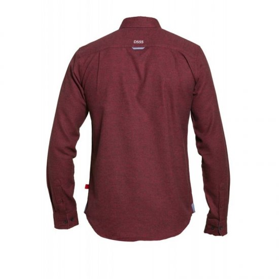 D555 Dawson Textured Shirt Dark Red - Chemises - Chemises Grandes Tailles Hommes