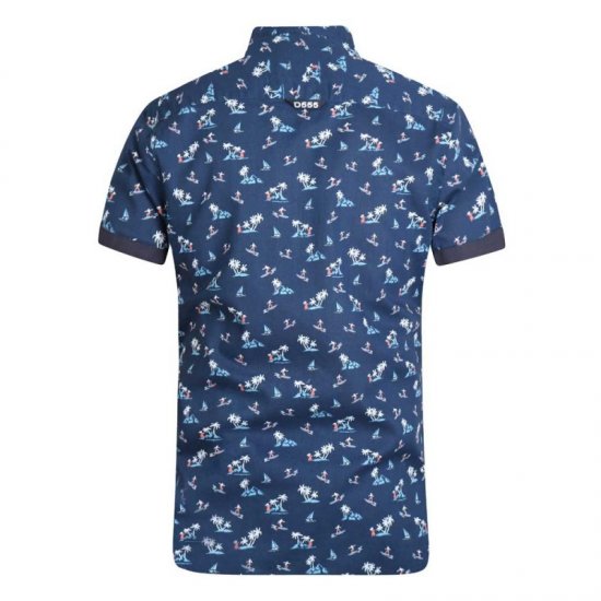 D555 Davian Hawaii Shirt Navy - Chemises - Chemises Grandes Tailles Hommes