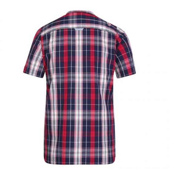 D555 Terell Shirt Navy/Red - Chemises - Chemises Grandes Tailles Hommes