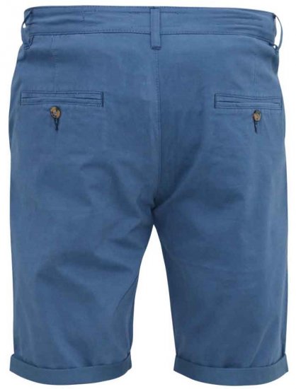 D555 Nelson Stretch Chino Shorts Blue - Shorts - Shorts hommes grande taille