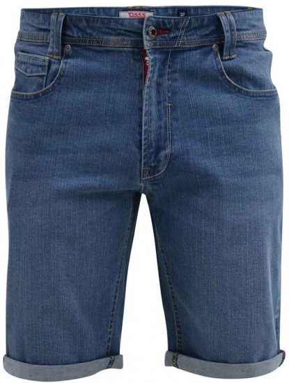 D555 Suffolk Blue Stretch Denim Shorts - Shorts - Shorts hommes grande taille
