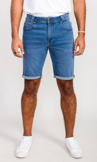 D555 Suffolk Blue Stretch Denim Shorts - Shorts - Shorts hommes grande taille