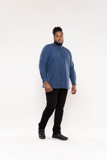 D555 Melbourne Gingham Check Long Sleeve Button Down Shirt - Chemises - Chemises Grandes Tailles Hommes
