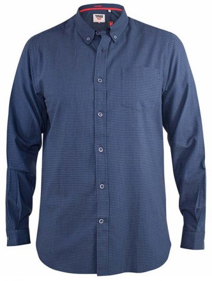 D555 Melbourne Gingham Check Long Sleeve Button Down Shirt - Chemises - Chemises Grandes Tailles Hommes