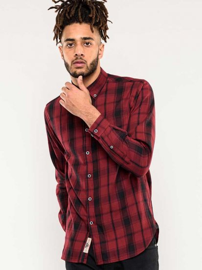 D555 Benalla Check Long Sleeve Button Down Shirt - Chemises - Chemises Grandes Tailles Hommes