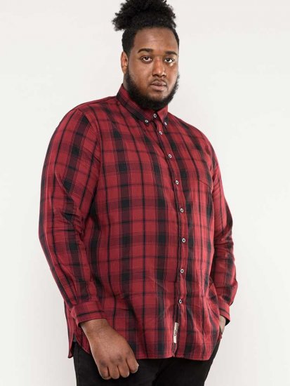 D555 Benalla Check Long Sleeve Button Down Shirt - Chemises - Chemises Grandes Tailles Hommes