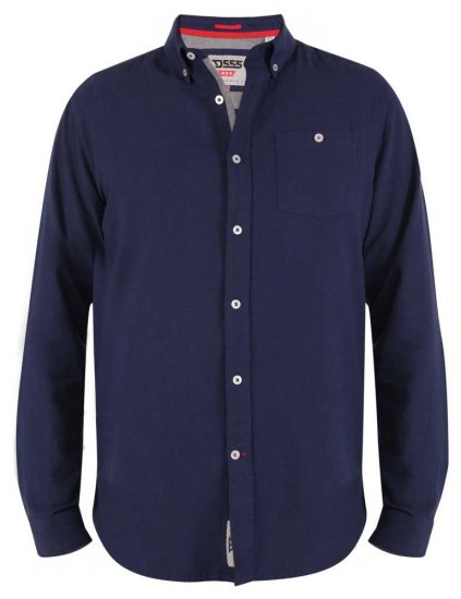 D555 Sennon LS Linen Mix Shirt - Chemises - Chemises Grandes Tailles Hommes