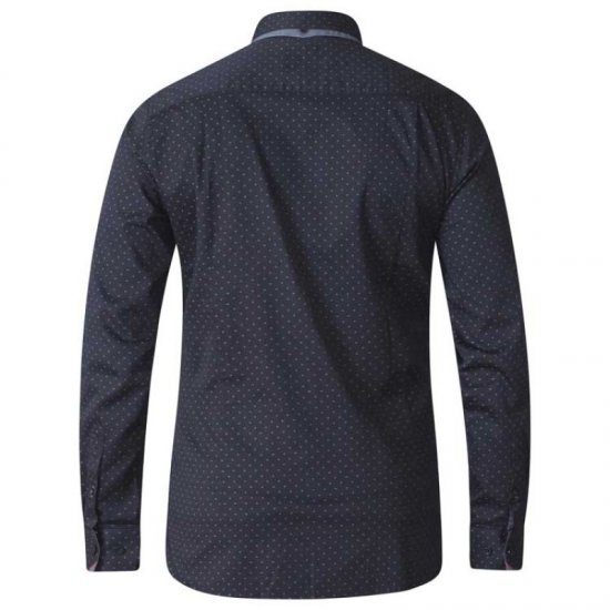 D555 Jahine Long Sleeve Printed Shirt Black - Chemises - Chemises Grandes Tailles Hommes