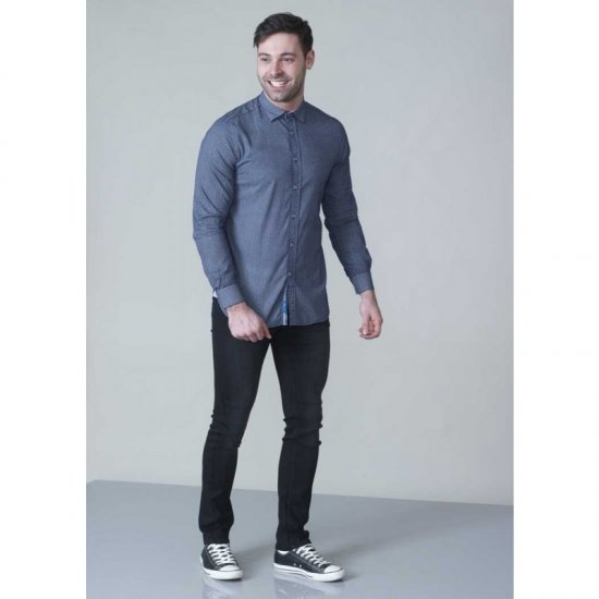 D555 Kermit Long Sleeve Printed Shirt - Chemises - Chemises Grandes Tailles Hommes