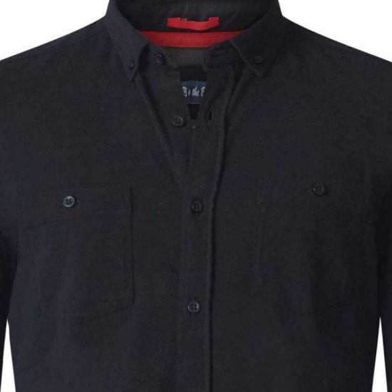 D555 Donnie Long Sleeve Jersey Shirt Black - Chemises - Chemises Grandes Tailles Hommes