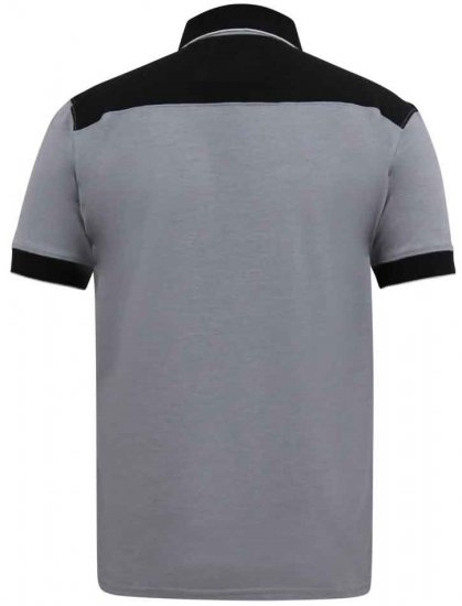 D555 Prinstead Pique Polo Shirt Grey - Polos - Polos homme grande taille