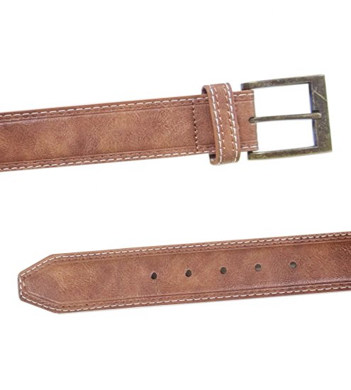 D555 Dylan Tan Bonded Leather Belt - Ceintures - Ceintures grandes tailles pour hommes
