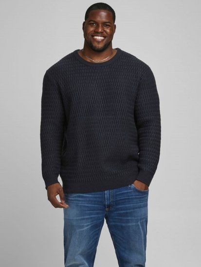 Jack & Jones JCOBRANDON Knit Black - Sweatshirts & hoodies - Sweatshirts/Hoodies grande taille homme