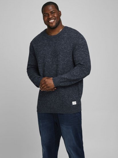 Jack & Jones JCOBRANDON Knit Navy Blazer - Sweatshirts & hoodies - Sweatshirts/Hoodies grande taille homme