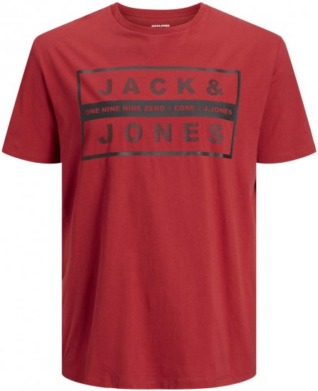 Jack & Jones JJSTORM TEE Red - T-shirts - T-shirts Homme Grande Taille