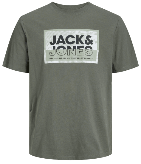 Jack & Jones JCOLOGAN T-Shirt Agave Green - T-shirts - T-shirts Homme Grande Taille