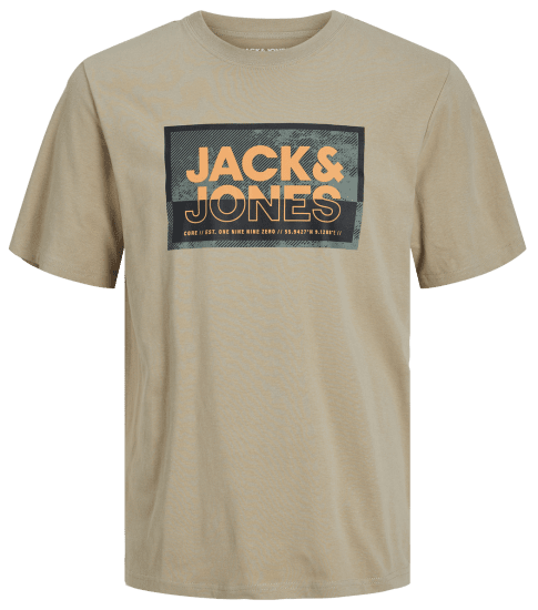 Jack & Jones JCOLOGAN T-Shirt Crockery - T-shirts - T-shirts Homme Grande Taille