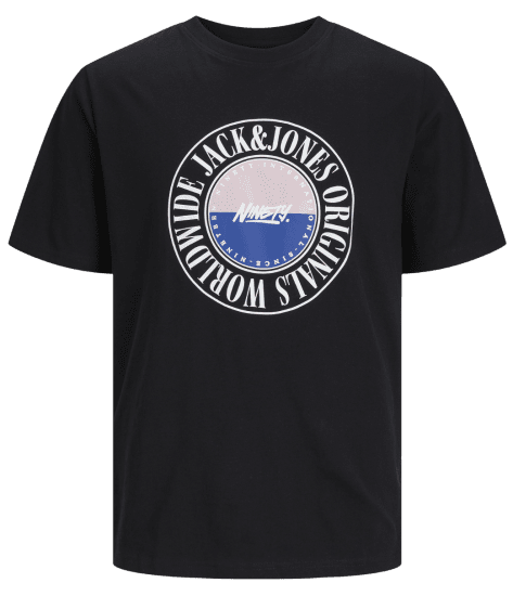 Jack & Jones JORCOBIN T-Shirt Black - T-shirts - T-shirts Homme Grande Taille