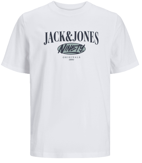 Jack & Jones JORCOBIN T-Shirt Bright White - T-shirts - T-shirts Homme Grande Taille